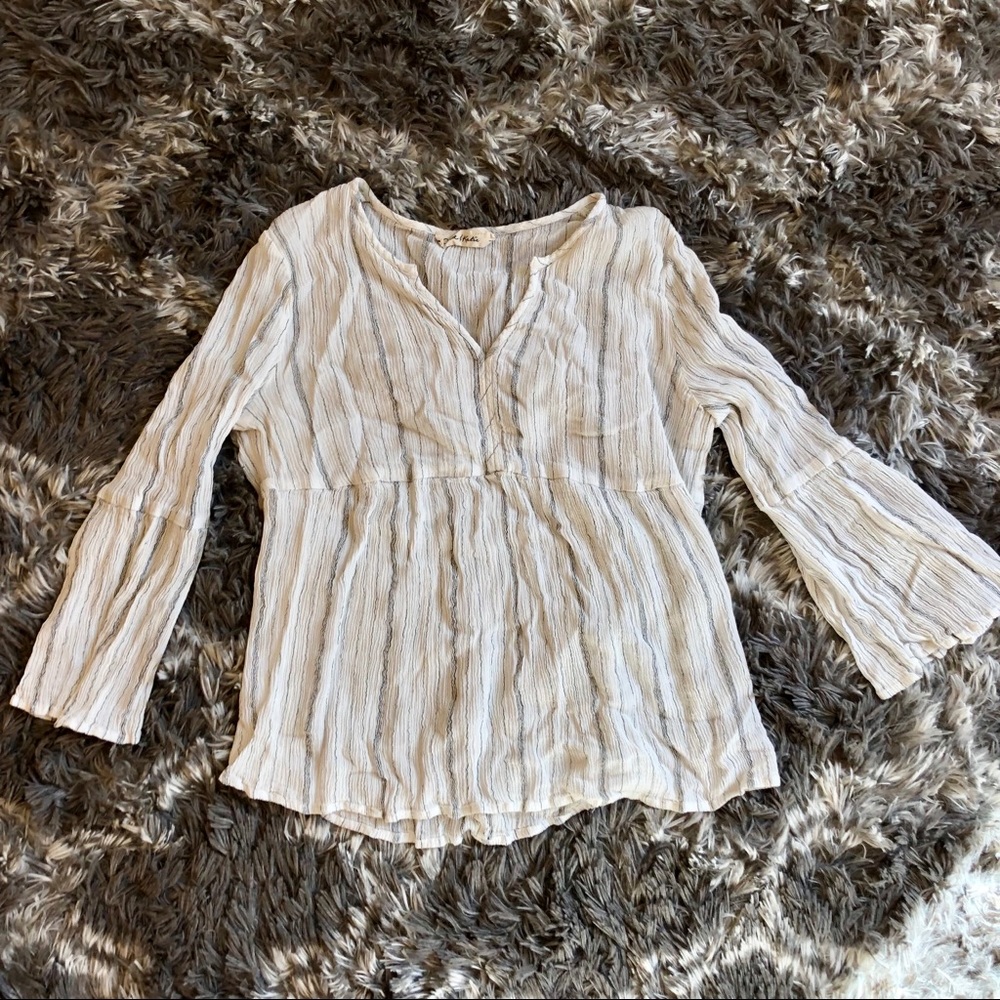 White Striped Blouse